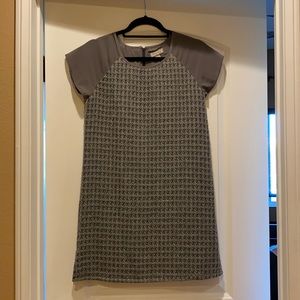Short sleeve gray sweater dress